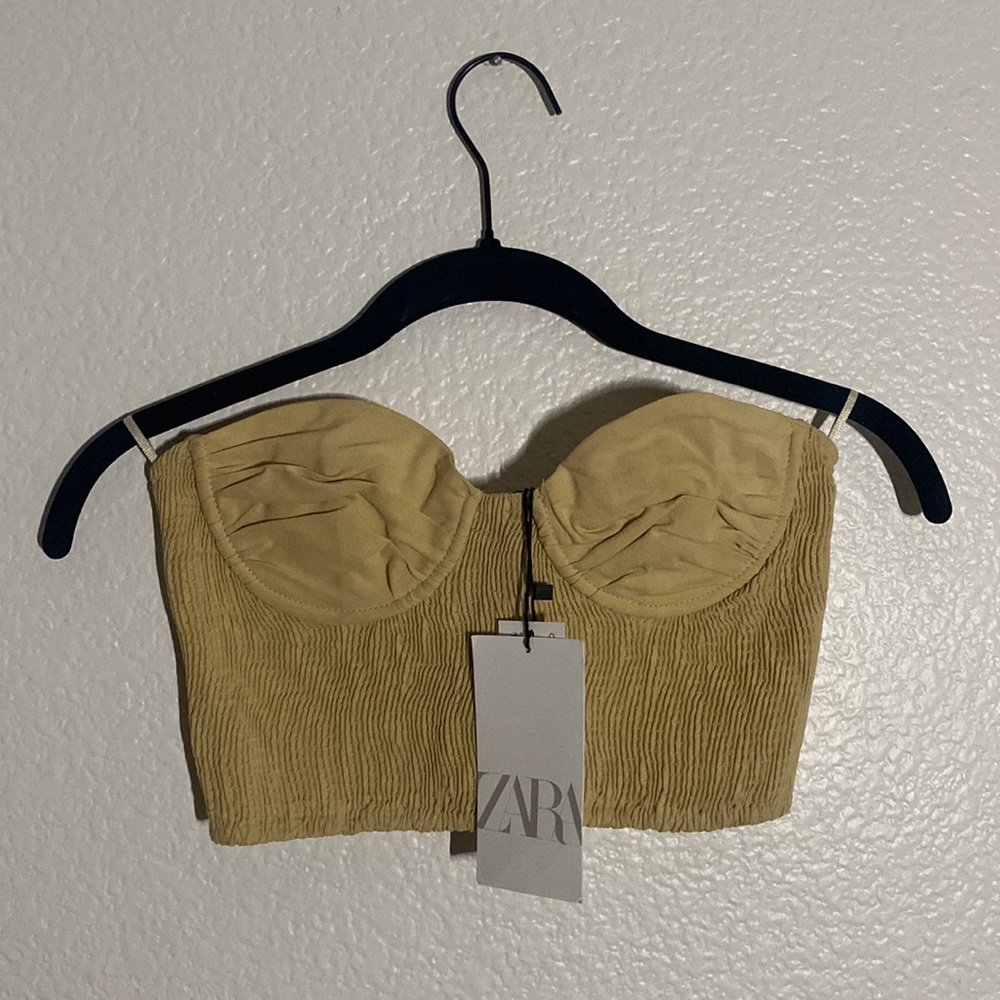 Zara Beige Crop Top
